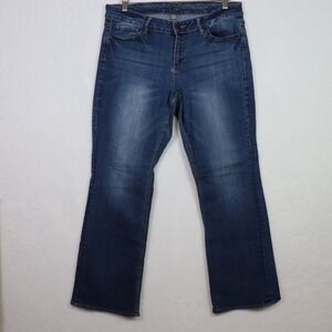 NY&C Blue Curvy Bootcut Denim Jeans 14 Petite